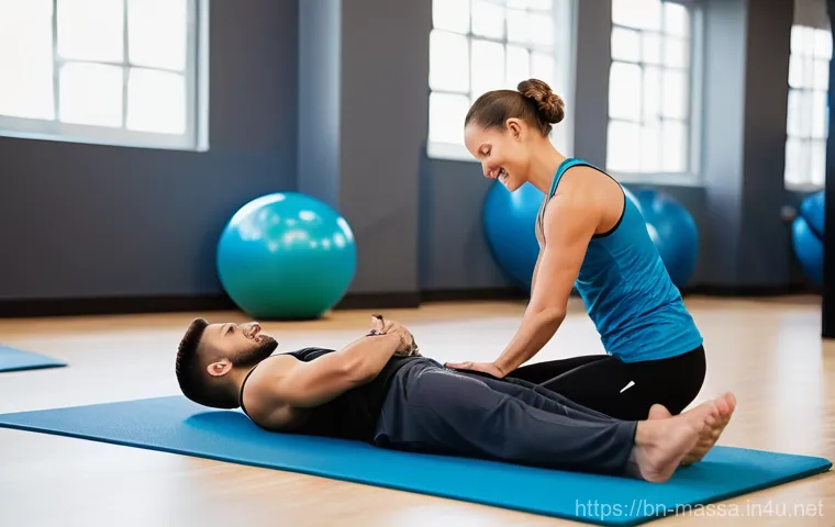 스포츠마사지사로서의 자기개발 계획 - **Prompt:** "A professional male sports massage therapist with short, neatly combed hair and a focus...