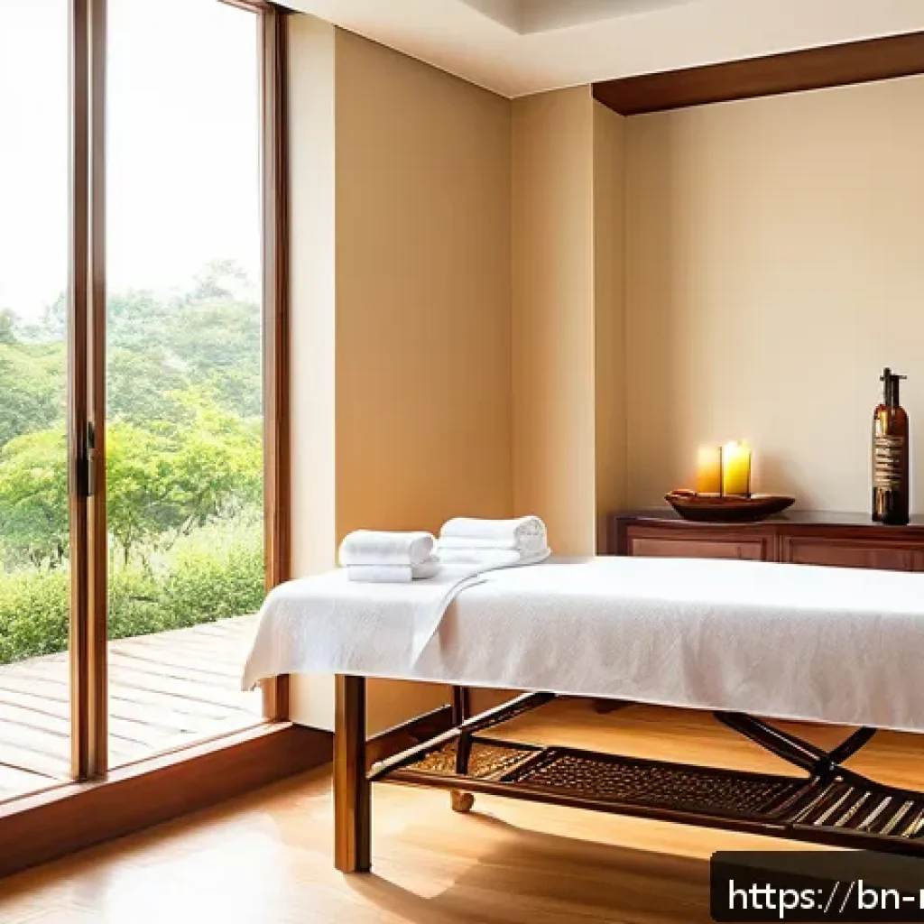 스포츠마사지사 실습 장소 선택법 - A serene and spacious sports massage practice room designed for Bengali clients, featuring a well-li...